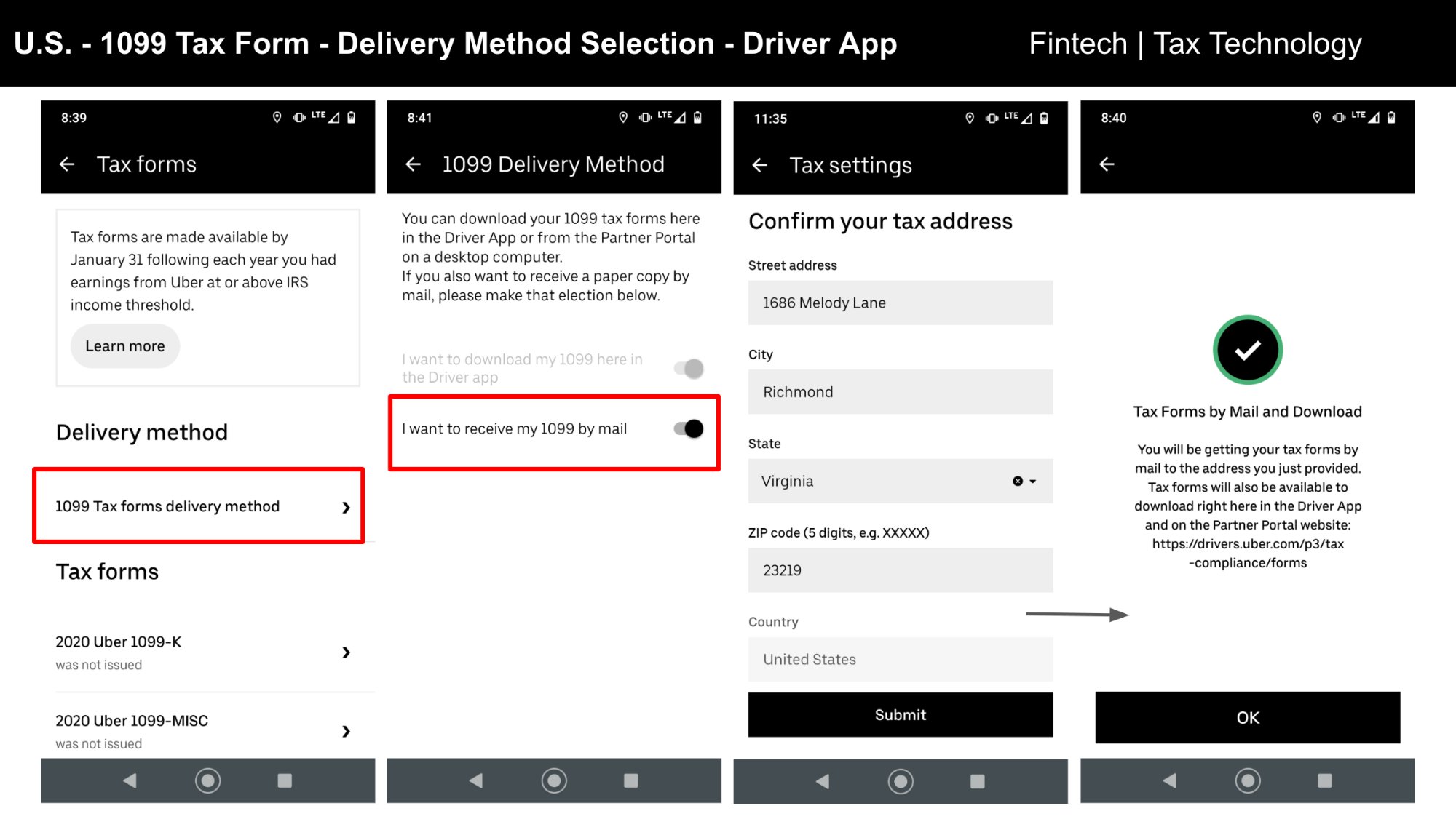 Uber 1099 delivery method selection